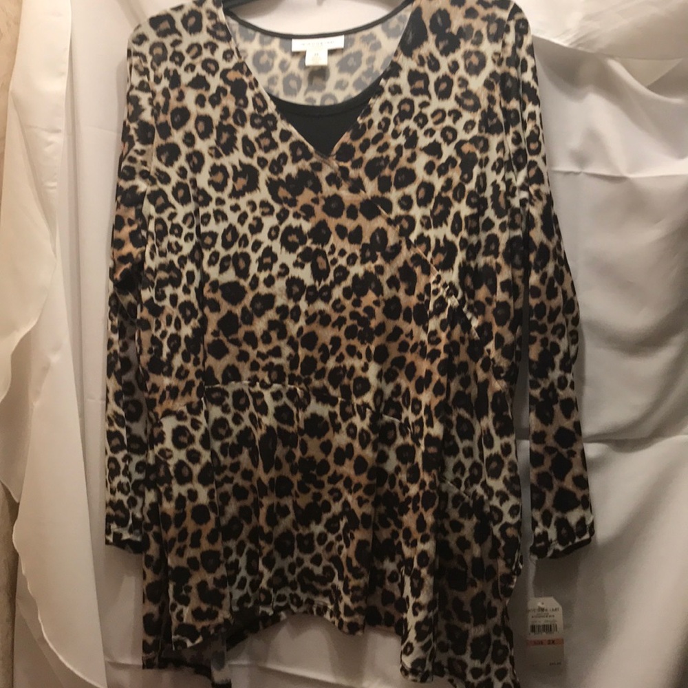 NWT sz 2x tiger print blouse by skyes the limit